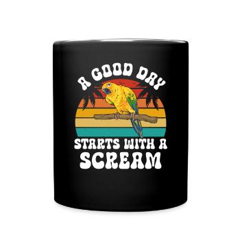 Parakeet Parrot Parakeet Bird - Full Colour Mug - black - Front