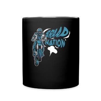 Braap Nation Motorcycle Racing Supermoto Riders - Full Colour Mug - black - Front