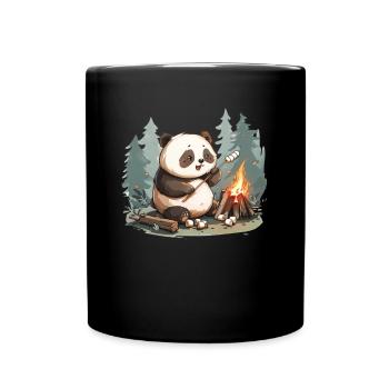 Panda Bear Guimauves Panda géant japonais - Mug uni - noir - Devant