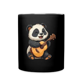Pandabär Ukulele Japanischer Riesenpanda - Tasse einfarbig - Schwarz - Vorne