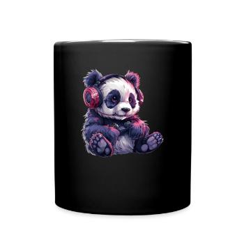 Panda Bear Gamer Panda géant japonais - Mug uni - noir - Devant