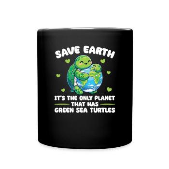 Is the only planet Green Sea Turtles - Full Colour Mug - black - Front