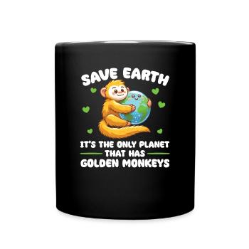 Is the only planet with golden monkeys Earth - Full Colour Mug - black - Front