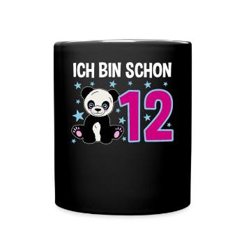 Cute Panda - Twelve Years of Jubilation - Full Colour Mug - black - Front