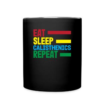 Calisthenics Training Fitness Workout - Full Colour Mug - black - Front