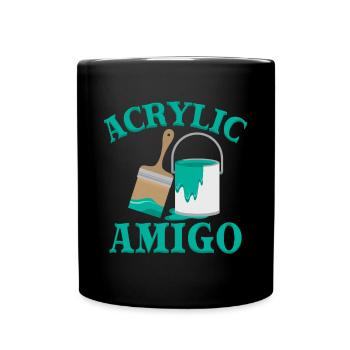 Peintre d’art drôle Acrylique Amigo Dessinateur - Mug uni - noir - Devant