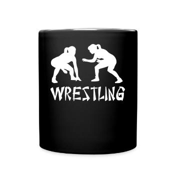 Wrestling Women Girls - Full Colour Mug - black - Front