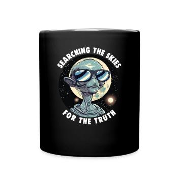 SciFi and Extraterrestrial Aliens and UFO Fan - Full Colour Mug - black - Front