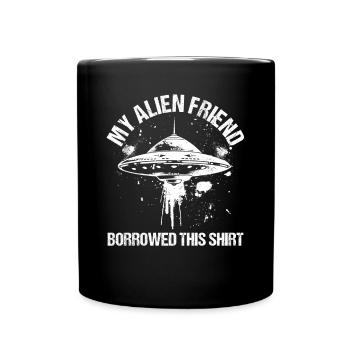 SciFi and Extraterrestrial Aliens and UFO Fan - Full Colour Mug - black - Front
