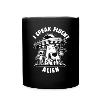 SciFi and Extraterrestrial Aliens and UFO Fan - Full Colour Mug - black - Front