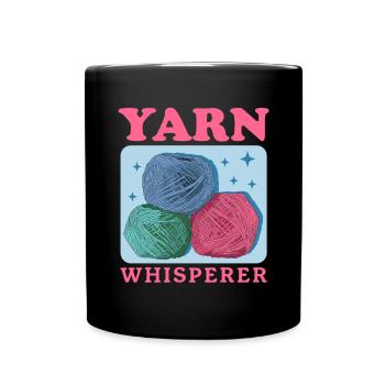 Crochet Crochet fil cadeau - Mug uni - noir - Devant