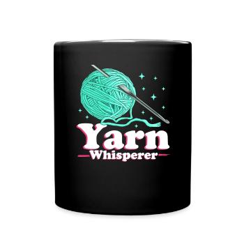 Crochet Crochet fil Crochet Crochet cadeau - Mug uni - noir - Devant