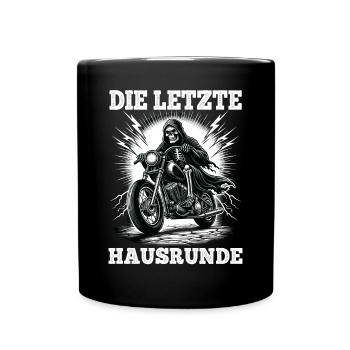 Skeleton Biker The Last House Lap Motorcycle Fan - Full Colour Mug - black - Front