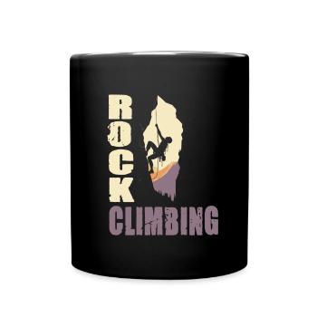 Rock Climbing - Tasse einfarbig - Schwarz - Vorne