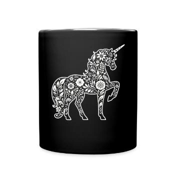 Fantaisie Licorne Chevaux Fans Licorne Amoureux - Mug uni - noir - Devant