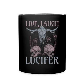 Live Love Luzifer Goth Festival Death Metal - Tasse einfarbig - Schwarz - Vorne
