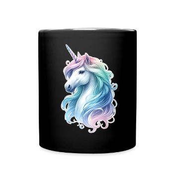 Fantaisie Licorne Chevaux Fans Licorne Amoureux - Mug uni - noir - Devant