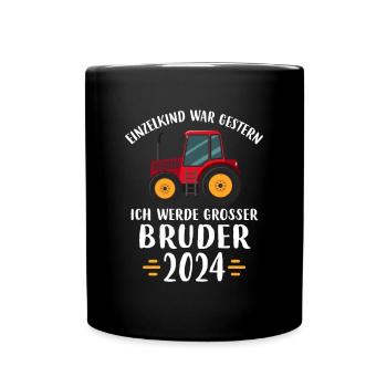 Großer Bruder 2024 - Tasse einfarbig - Schwarz - Vorne