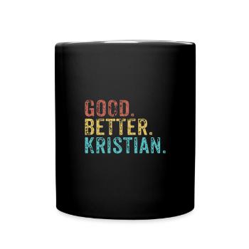Good better Kristian - Tasse einfarbig - Schwarz - Vorne