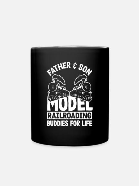 Lustiges Zug Liebhaber Züge Lokomotive Geschenk - Tasse einfarbig - Schwarz