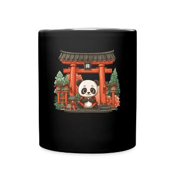 Panda Bear Torii Gate Panda géant japonais - Mug uni - noir - Devant