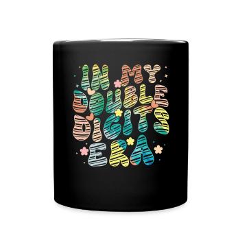 Décoration d’anniversaire à deux chiffres filles 10 - Mug uni - noir - Devant