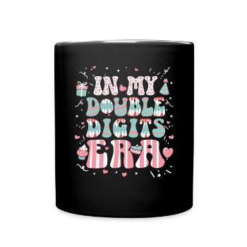 Double Digit Birthday Decoration Girls 10 - Full Colour Mug - black - Front