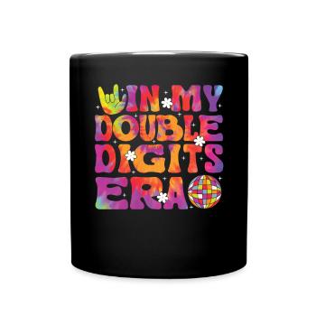 Double Digit Birthday Decoration Girls 10 - Full Colour Mug - black - Front