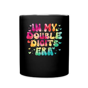 Double Digit Birthday Decoration Girls 10 - Full Colour Mug - black - Front