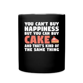 Cake Lover Cake Gift - Full Colour Mug - black - Front