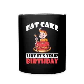 Cake Lover Cake Gift - Full Colour Mug - black - Front