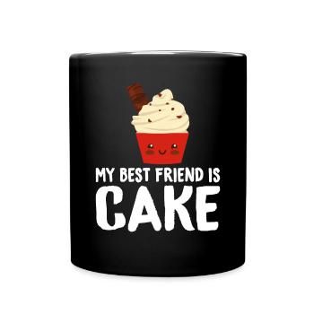 Cake Lover Cake Gift - Full Colour Mug - black - Front