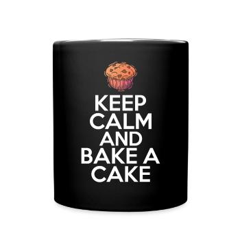 Cake Lover Cake Gift - Full Colour Mug - black - Front