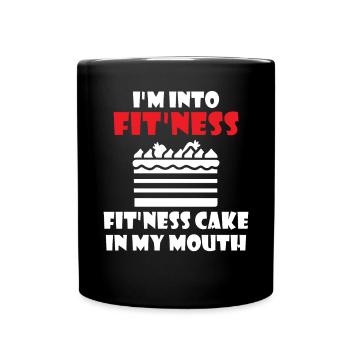 Cake Lover Cake Gift - Full Colour Mug - black - Front