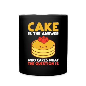 Cake Lover Cake Gift - Full Colour Mug - black - Front