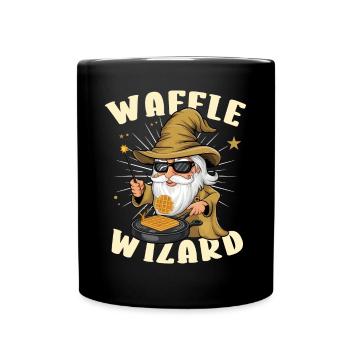 Waffle Wizard Waffle Waffles Baking Baker Pastry - Full Colour Mug - black - Front