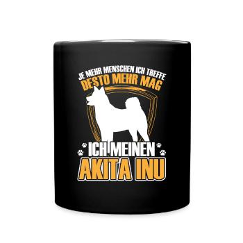 Akita Inu more like Japanese Akita Inu - Full Colour Mug - black - Front