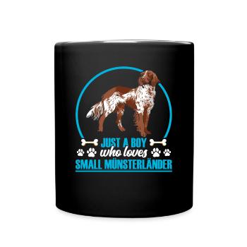Garçon qui aime le petit Münsterlander - Mug uni - noir - Devant