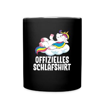 Chemise de nuit officielle Licorne - Mug uni - noir - Devant