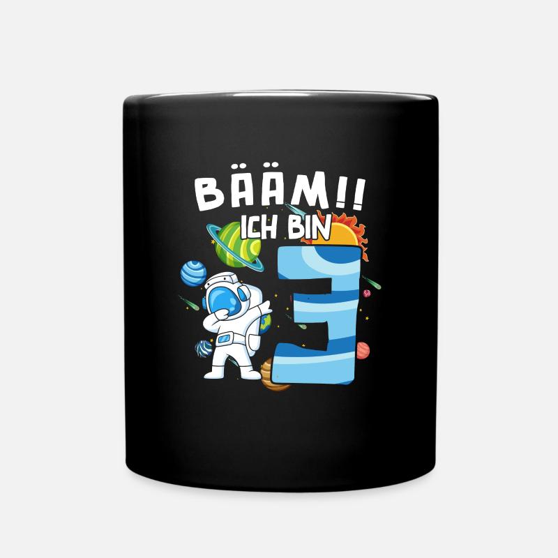 Bääm Ich bin 3 Astronaut - Tasse einfarbig - Schwarz