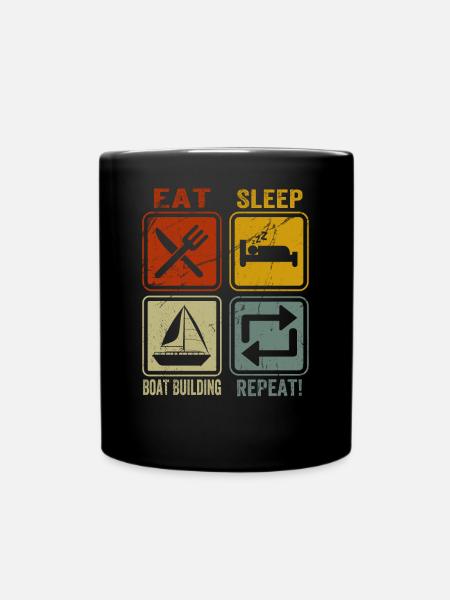 Boat Builder Woodworker Lumberjack Clothing - Full Colour Mug - black