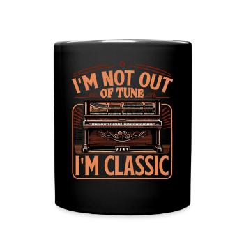 Outfit for piano teachers, piano musicians and - Full Colour Mug - black - Front