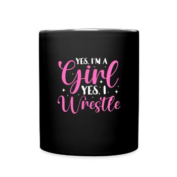 Wrestling Wrestler Fight Wrestling Ringer Gift - Full Colour Mug - black - Front