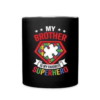 Autism Awareness Day Autistic Gift - Full Colour Mug - black - Front