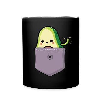 Avocado Guacamole Vegan Geschenk - Tasse einfarbig - Schwarz - Vorne