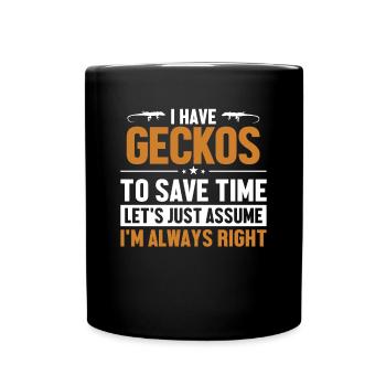 Propriétaire de Gecko Supposons que j’ai raison Gekkota - Mug uni - noir - Devant
