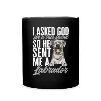 Silver Labrador Retriever Silver Lab - Mug uni - noir - Devant