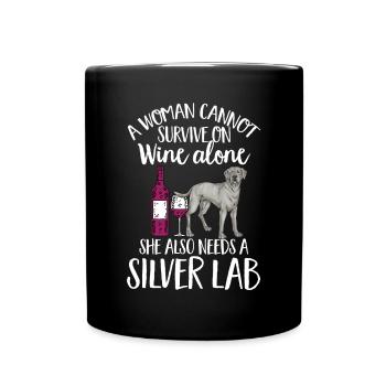 Silver Labrador Retriever Silver Lab - Mug uni - noir - Devant