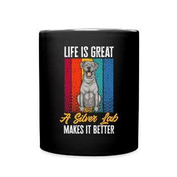Silver Labrador Retriever Silver Lab - Mug uni - noir - Devant