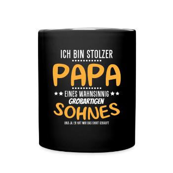 Proud Dad T-Shirt Gift from Son - Full Colour Mug - black - Front